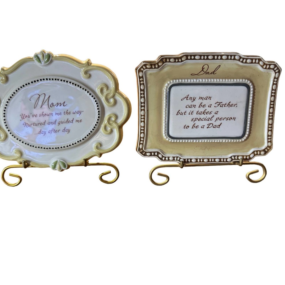 MOM/DAD You’ve Shown Me the Way Ceramic Wall Plaque Amscan 6” x 4.5 stand